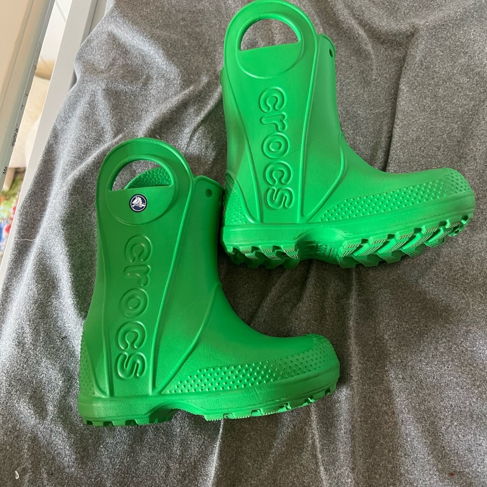 Crocs Kids Green Rain Boots